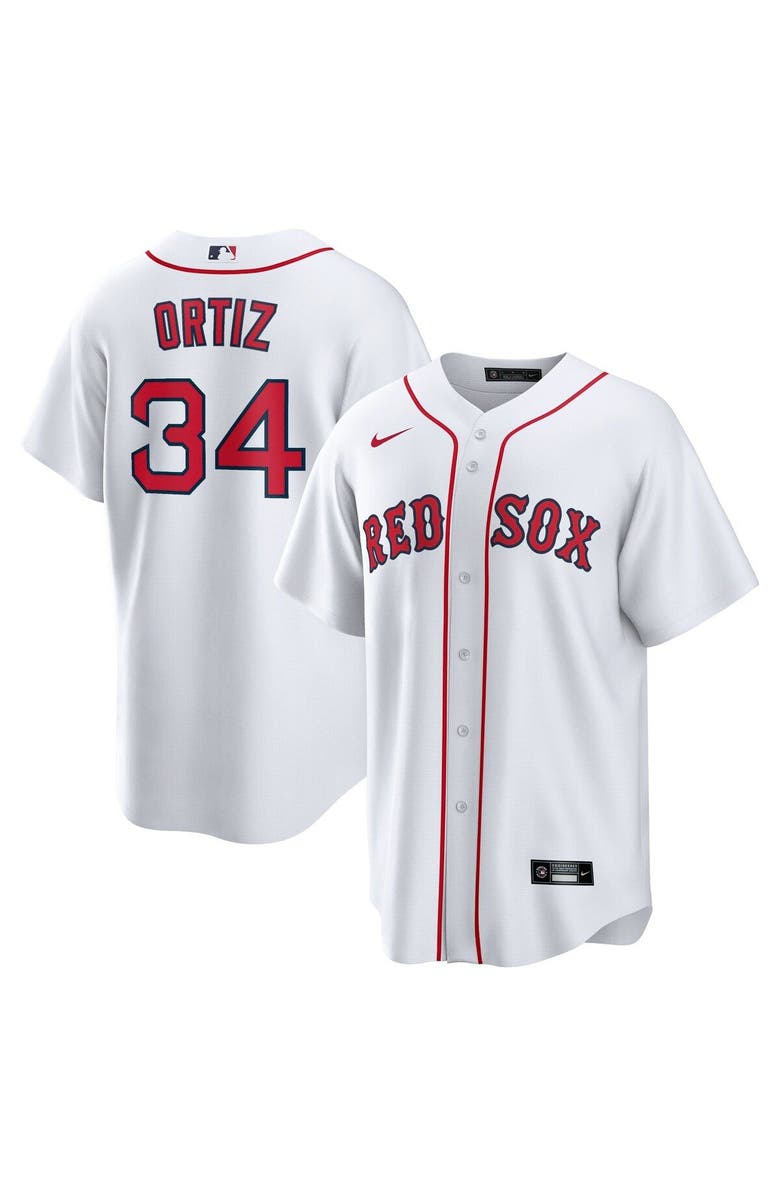Nike Men's Nike David Ortiz White Boston Red Sox Home Replica Player Jersey, Alternate, color, 