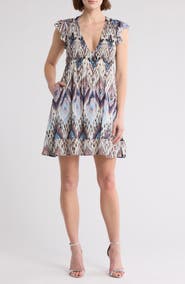 WISHLIST Cap Sleeve Empire Waist Dress