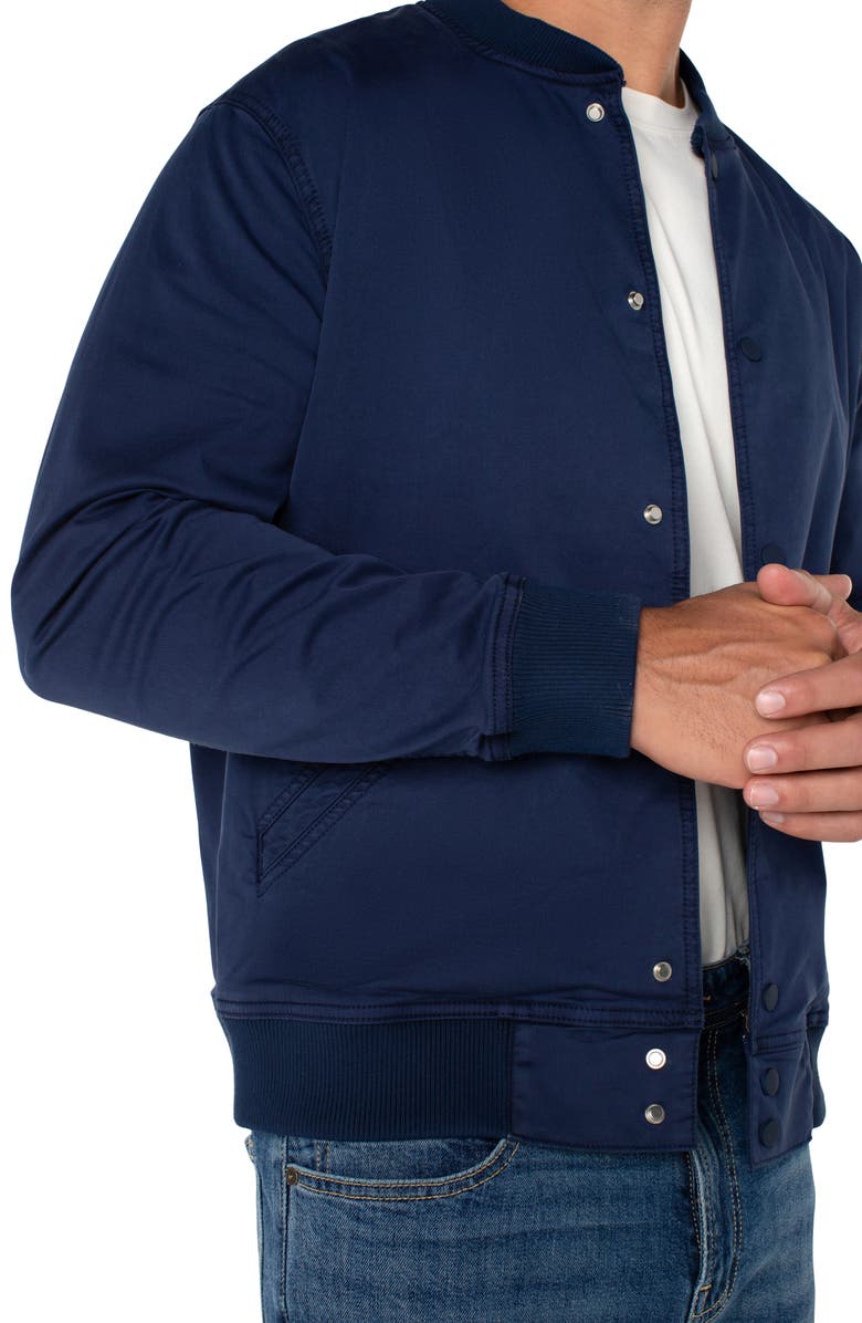 Liverpool Los Angeles Snap Closure Bomber Jacket, Alternate, color, Midnight