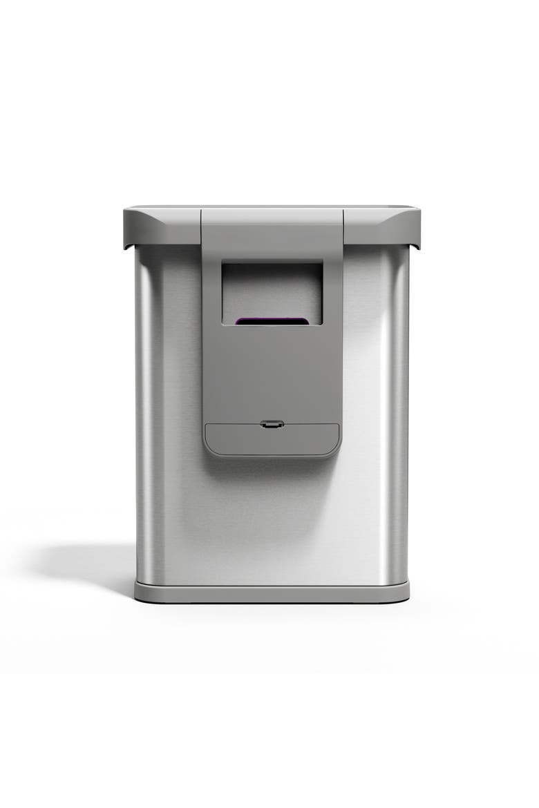 58L rectangular sensor can with voice and motion control, Alternate, color, Brushed