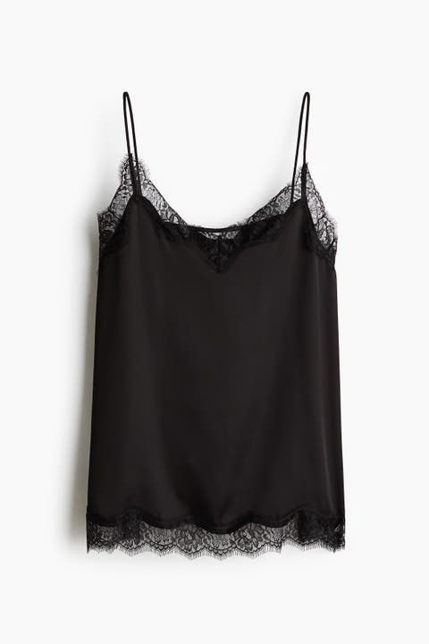 Lace-trimmed Strappy Top