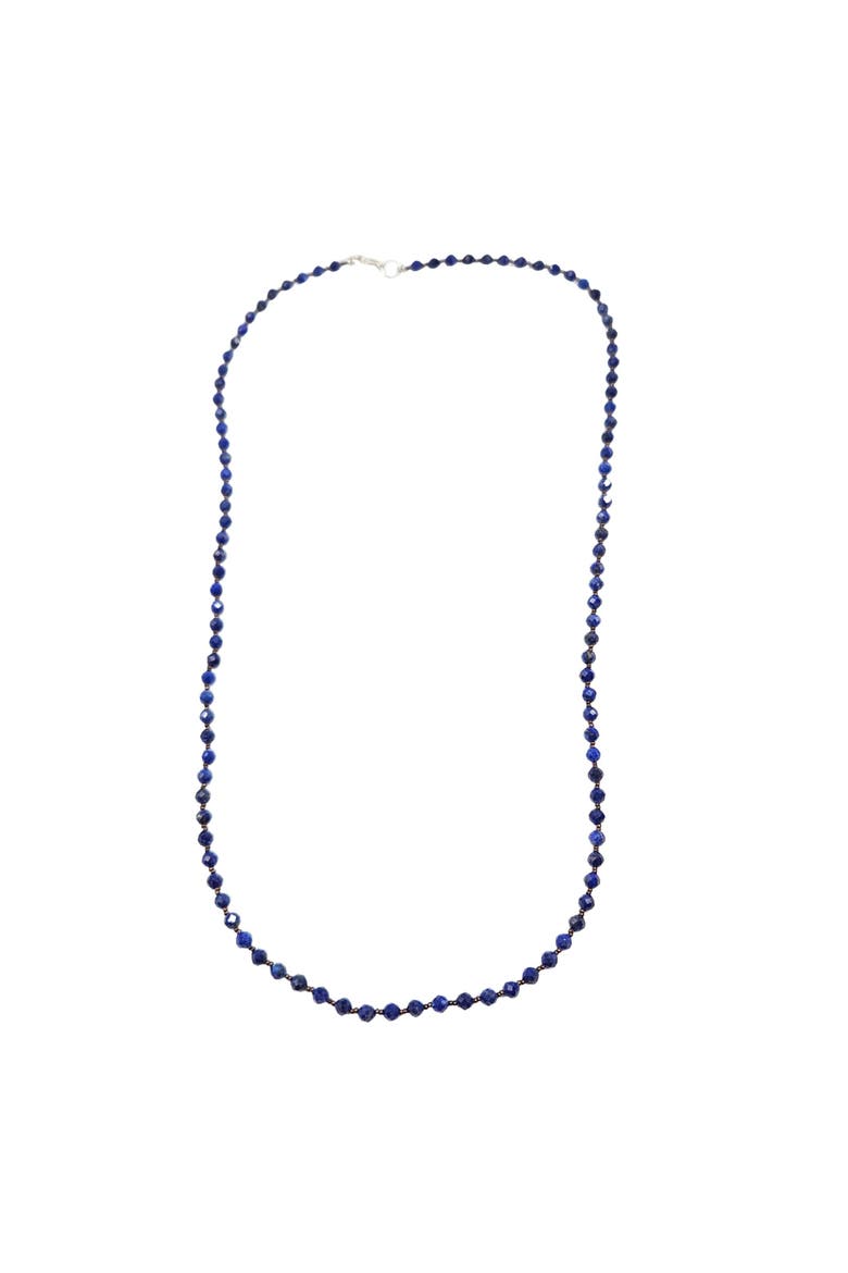 Faceted Lapis Necklace, Alternate, color, Blue