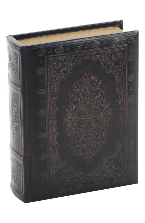 Sonoma Sage Home Faux Wood Set Of 3 Storage Book Boxes In Dark Brown