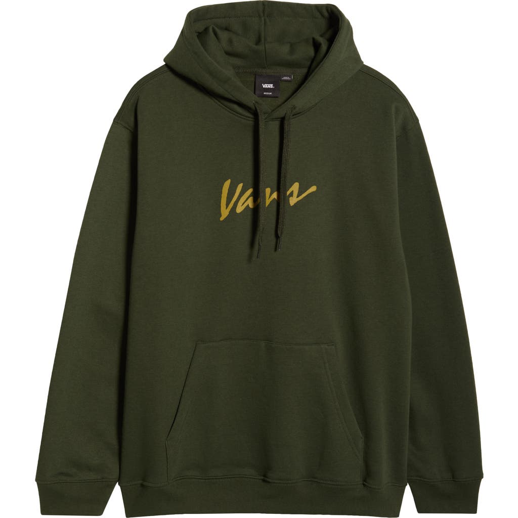 Vans Scripted Logo Cotton Blend Hoodie In Animal Print