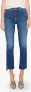 MOTHER The Insider High Waist Ankle Step Fray Bootcut Jeans