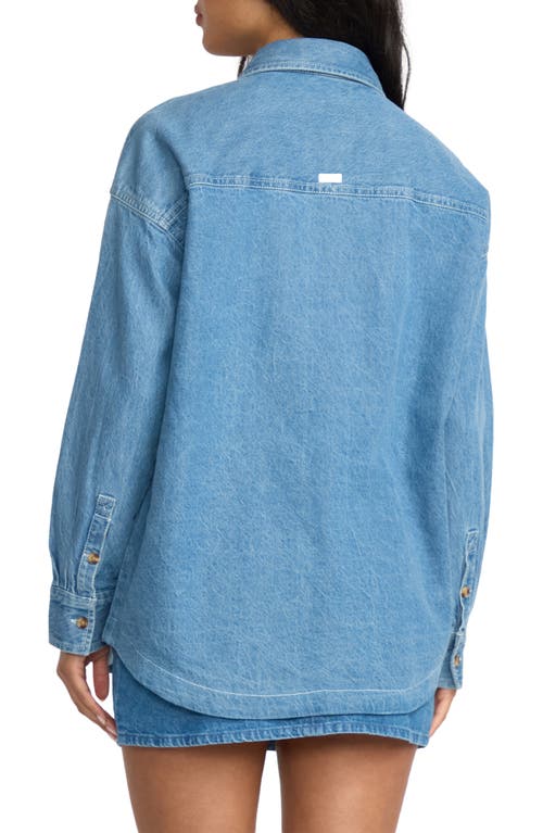 Billabong Fadeaway Denim Shacket In Gold