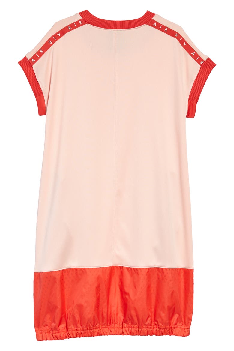 Kids' Sportswear Air T-Shirt Dress, Alternate, color, WASHED CORAL/ TRACK RED
