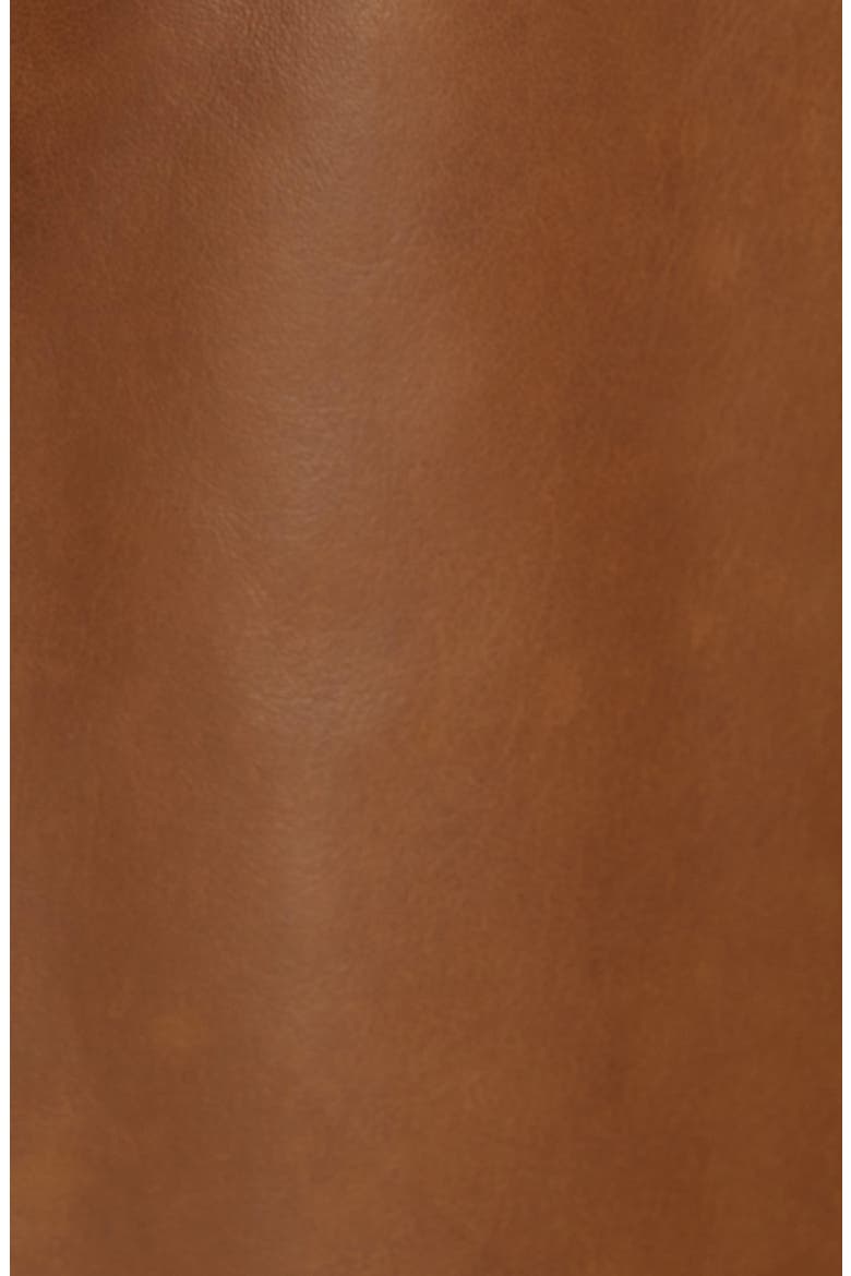 Faux Wrap Leather Skirt, Alternate, color, RUST BISQUE
