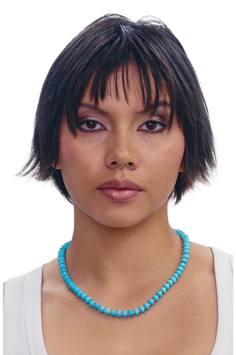 Stella Turquoise Gold Plated Necklace, Alternate, color, Turquoise