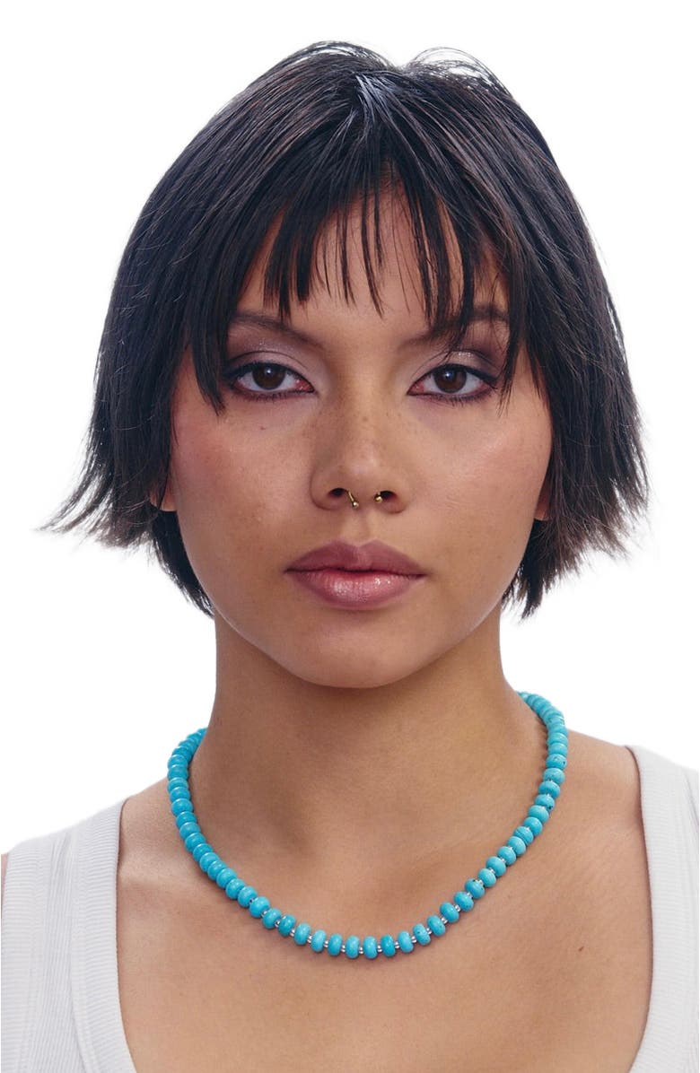 SHOP SPICY DAN Stella Turquoise Gold Plated Necklace, Alternate, color, Turquoise