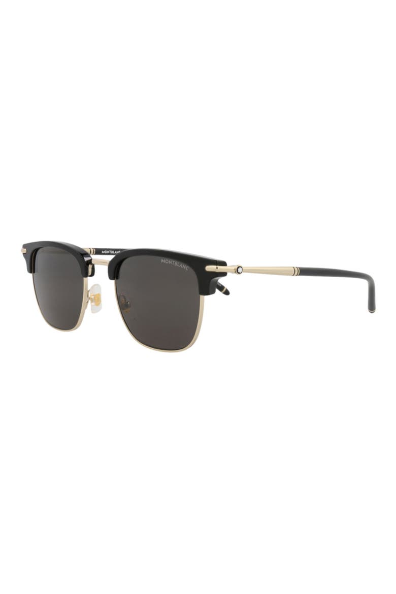 50mm Square Sunglasses, Alternate, color, BLACK BLACK GREY