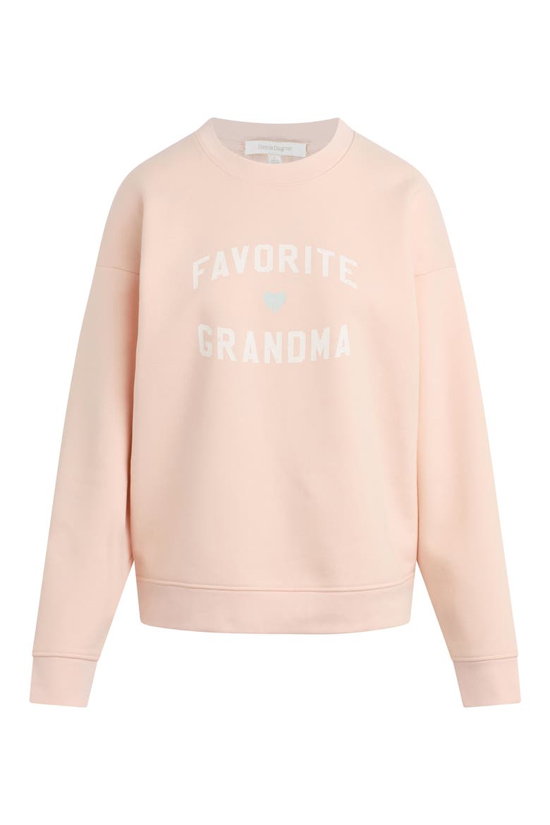 Favorite Grandma Sweatshirt, Alternate, color, PALE PINK/ GARDENIA
