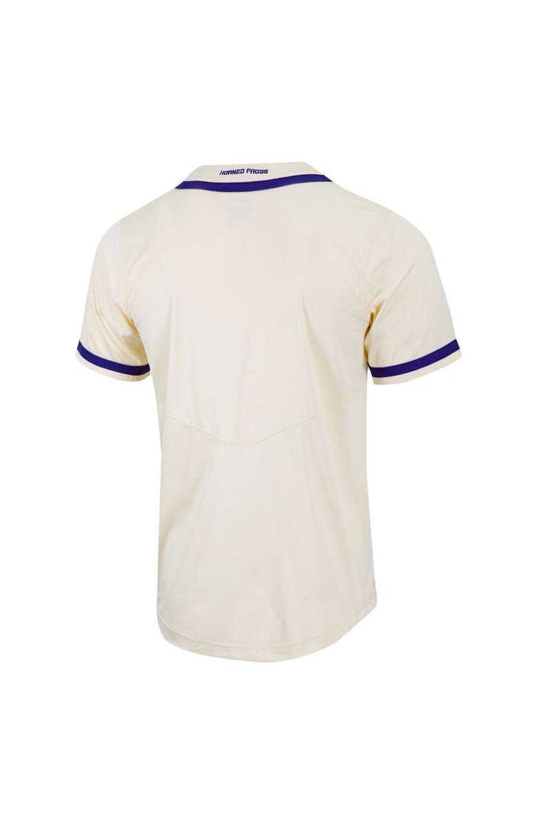 Nike Men's Nike Natural TCU Horned Frogs Replica Baseball Jersey, Alternate, color, 