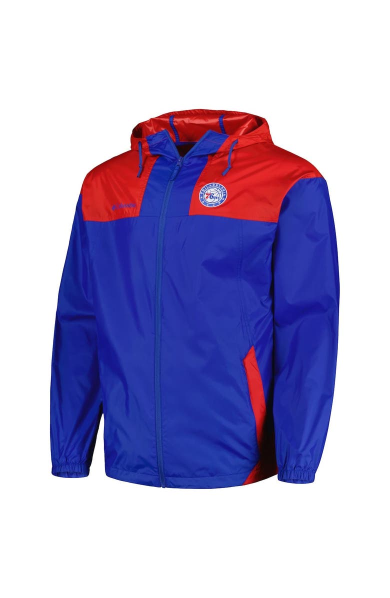 Columbia Men's Columbia Royal Philadelphia 76ers Big & Tall Flash Forward Challenger Omni-Shade Full-Zip Hoodie, Alternate, color, Royal