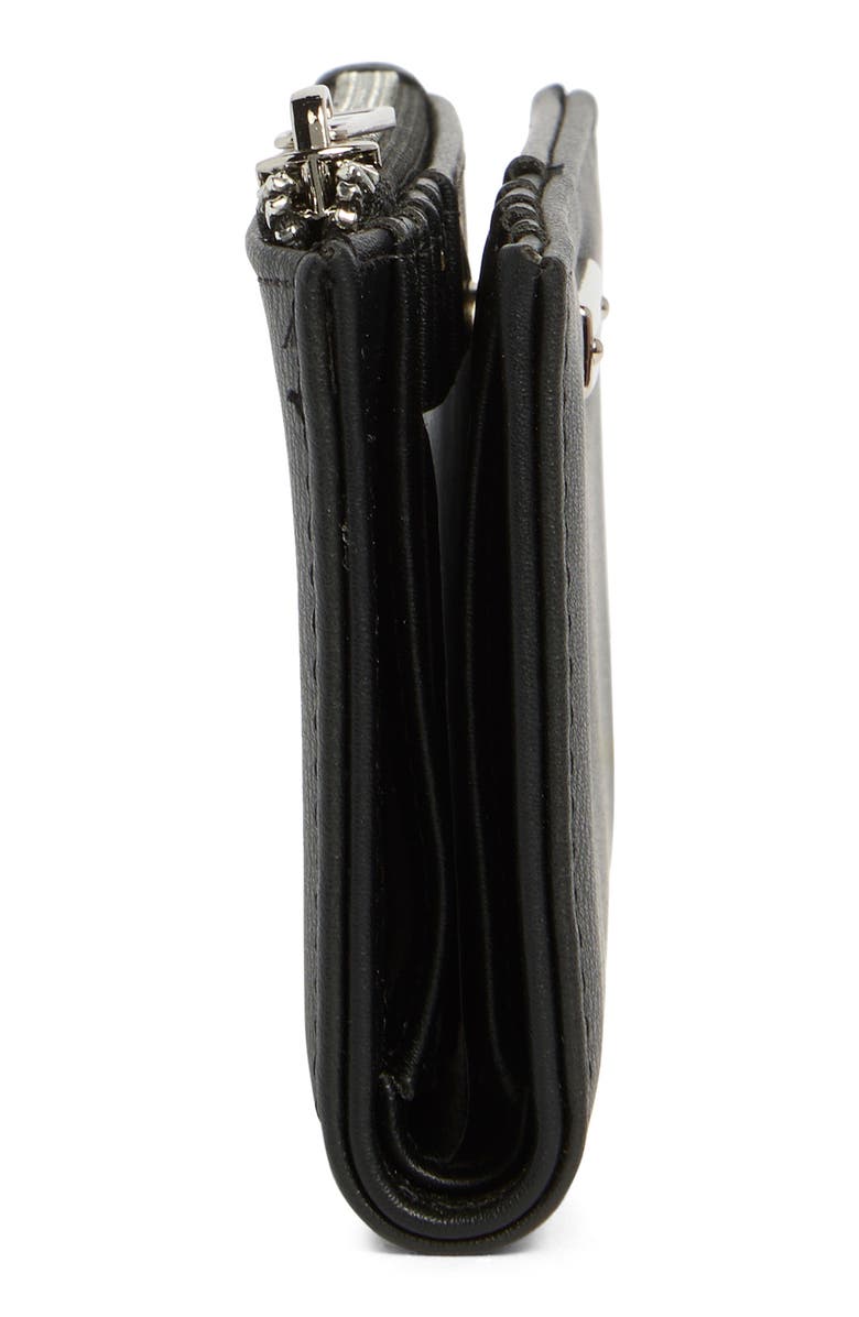 Madden Girl Faux Leather Snap Wallet, Alternate, color, Black