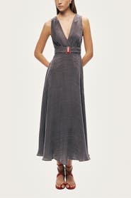 Nocturne V-Neck Sleeveless Midi Dress