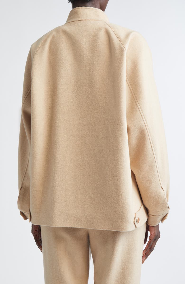 Lafayette 148 New York Oversize Camel Hair Bomber Jacket, Alternate, color, Natural