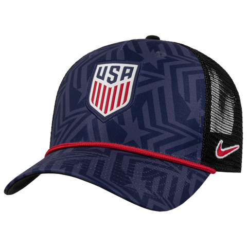 Men's Nike Navy USMNT Rise Rope Trucker A-Frame Adjustable Hat