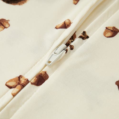 Milkbarn Luxe Stretch Zipper Footed Romper In Neutral