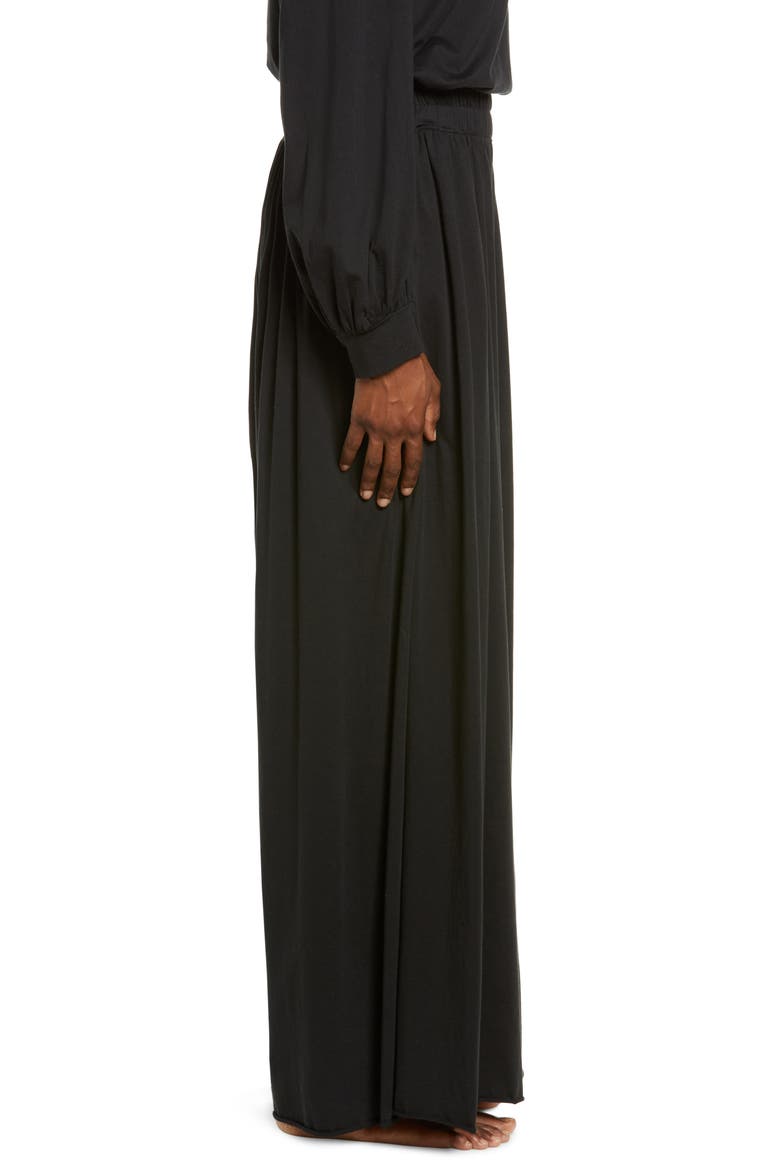 Organic Pima Wide Leg Lounge Pants, Alternate, color, IMMERSED BLACK