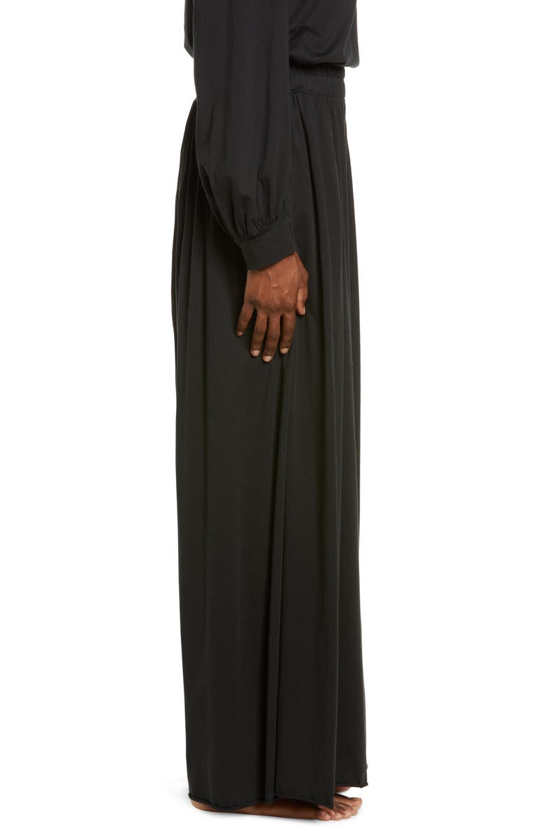 Lunya Organic Pima Wide Leg Lounge Pants, Alternate, color, Immersed Black
