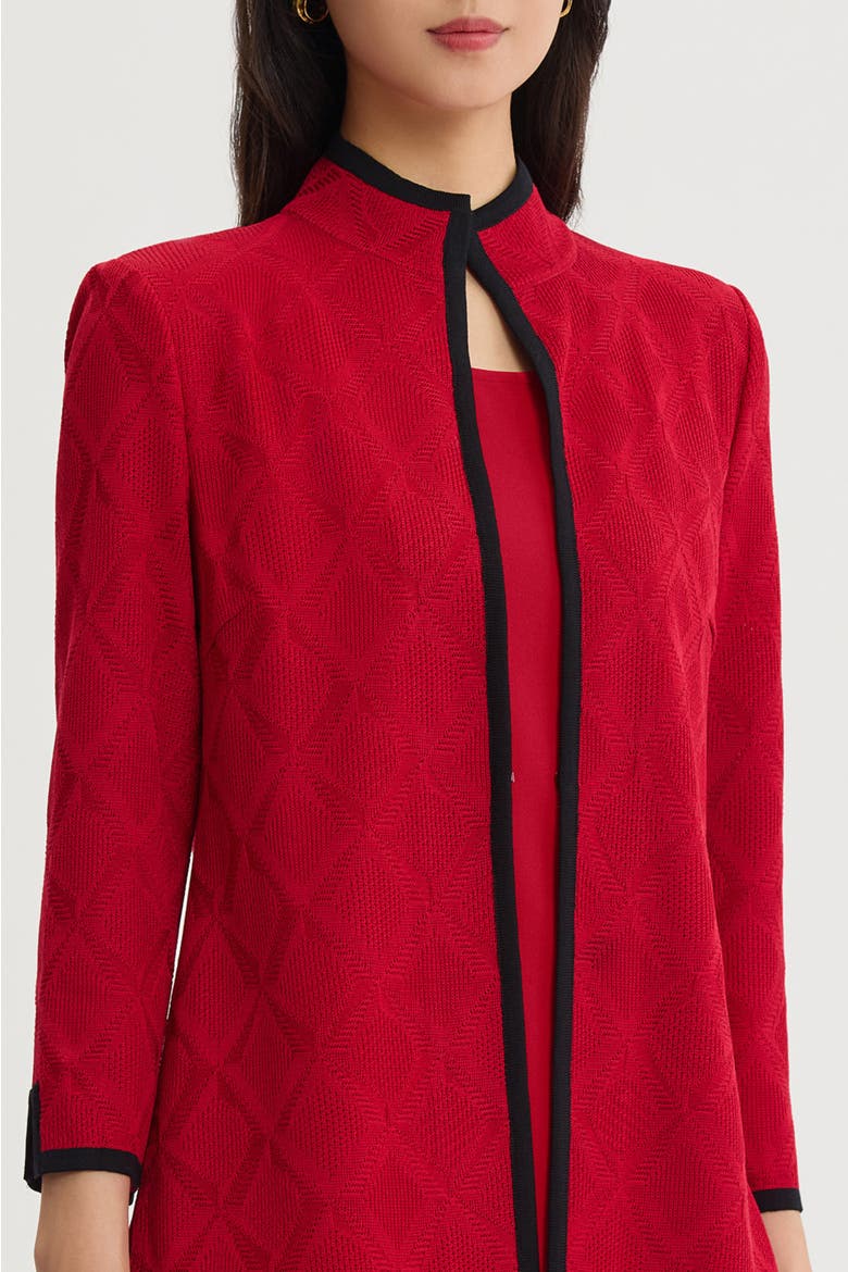 Classic Diamond Knit Jacket, Alternate, color, Holiday/Black