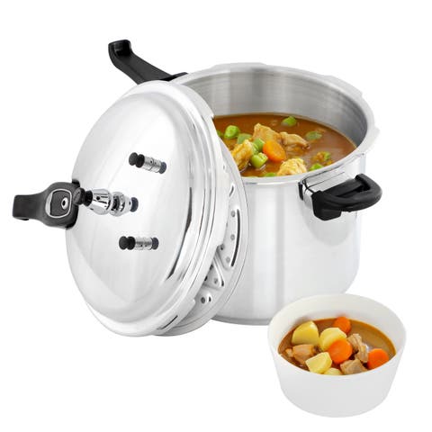 9.5 Quart Induction and Stovetop Pressure Cooker with Steamer