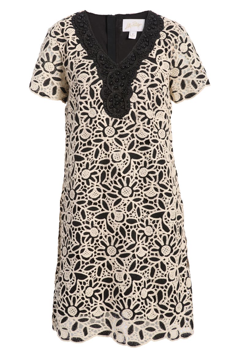Charla Embroidered Dress, Alternate, color, COCONUT BLUSHING BLOOMS
