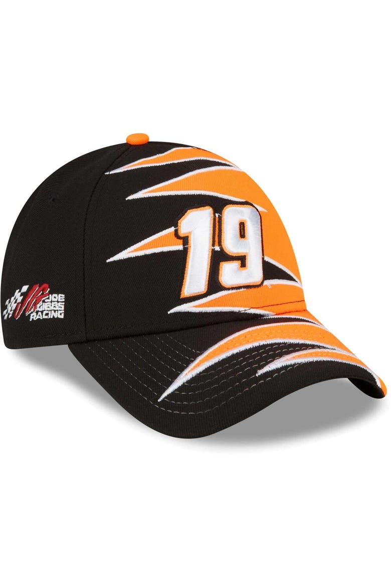 Men's New Era Black/Orange Martin Truex Jr 9FORTY Zig Zag Snapback Adjustable Hat, Main, color, Black