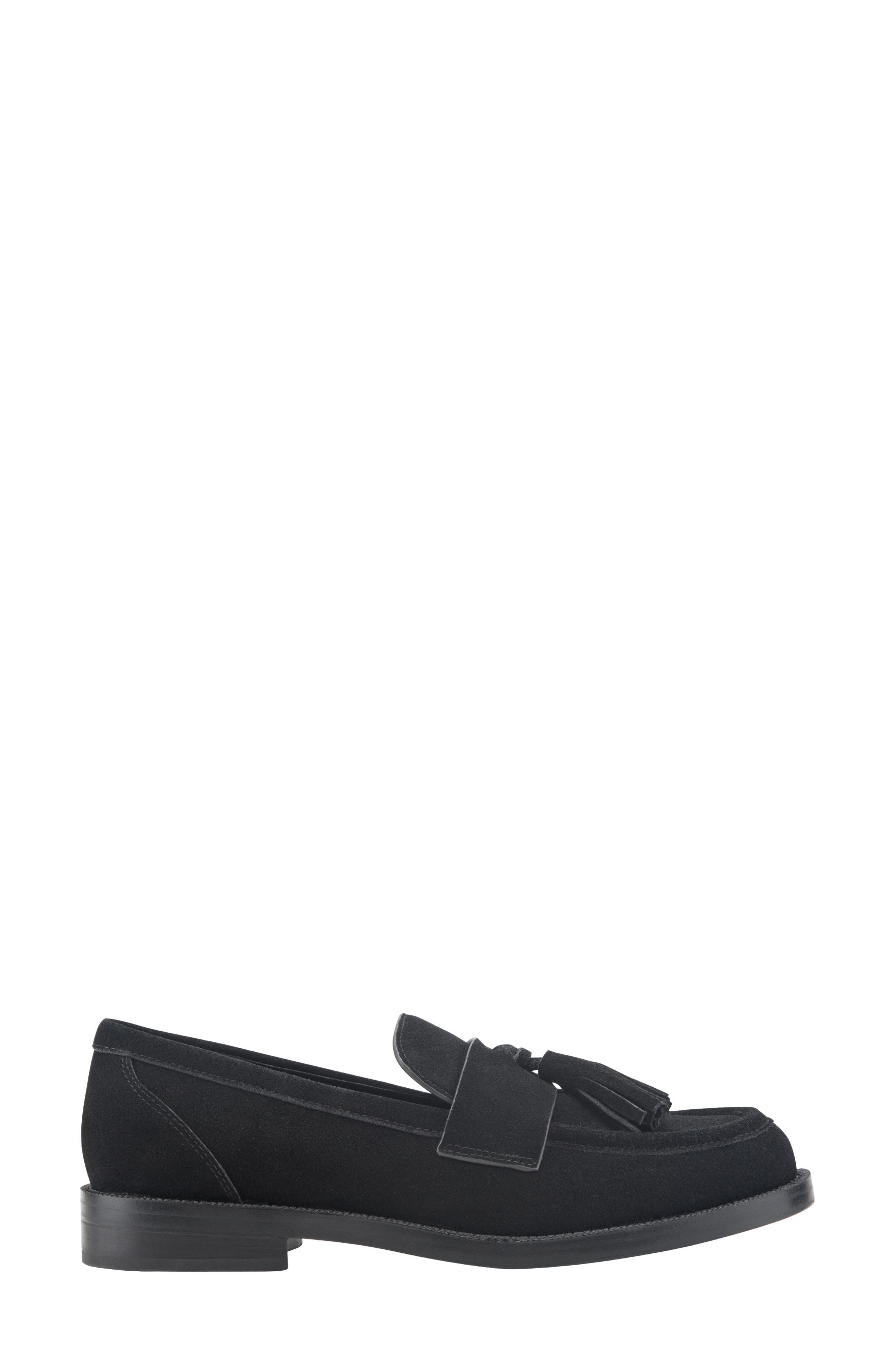 Tifani Tassel Loafer, Alternate, color, BLACK
