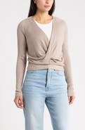 Splendid Loop Knit Surplice V-Neck Sweater