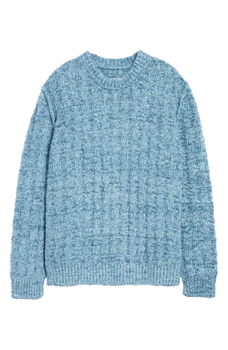 Maison Margiela Men's Crewneck Rib Cotton Blend Bouclé Sweater, Alternate, color,