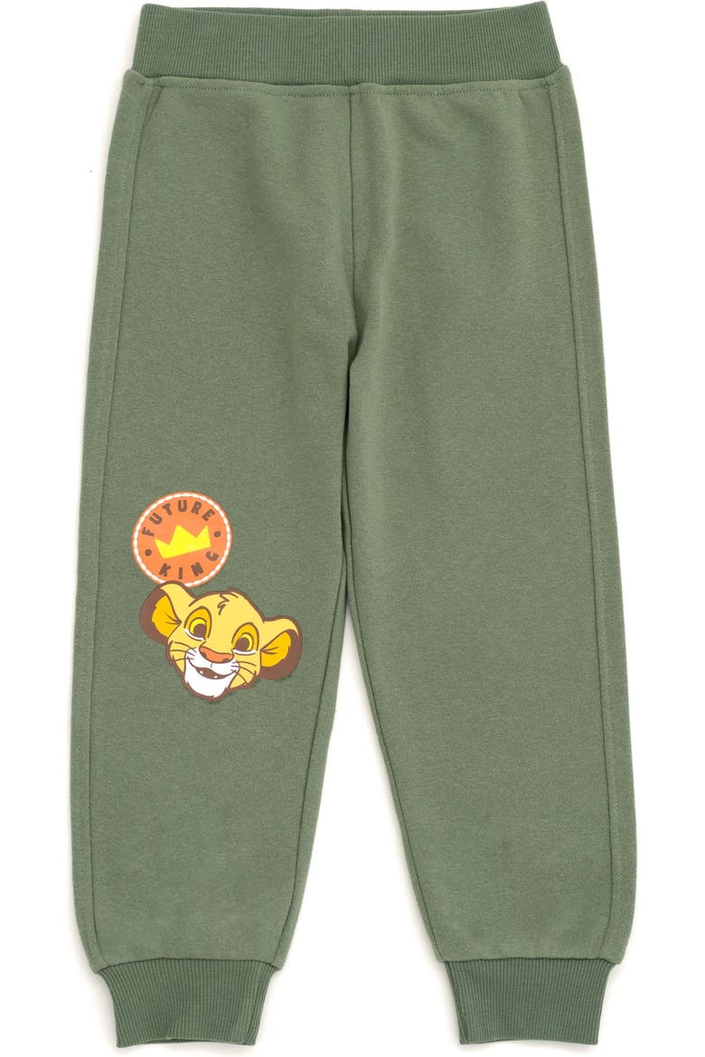 Lion King Fleece 2-Piece Hoodie and Pants Set, Alternate, color, Lion King Olive Green