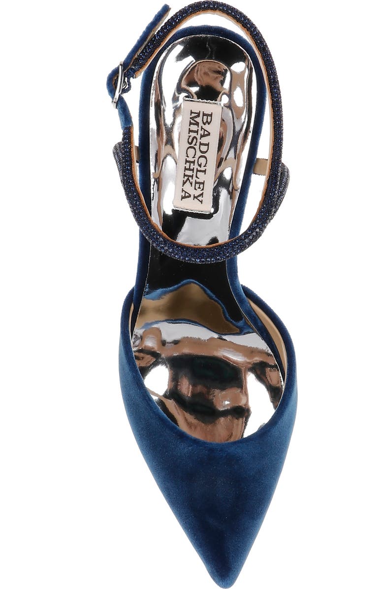 BADGLEY MISCHKA Collection Kamilah Ankle Strap Pump, Alternate, color, Blue Velvt