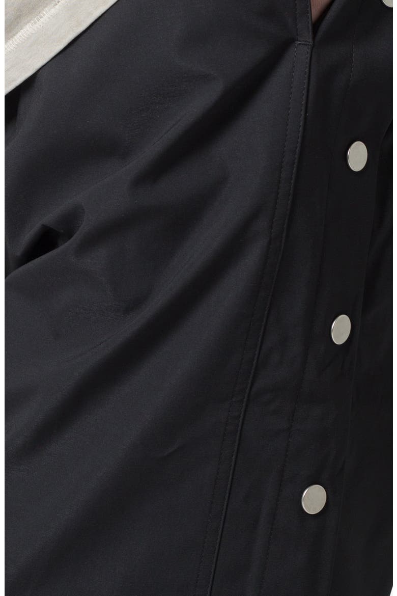 Oversize Side Snap Nylon Pants, Alternate, color, BLACK