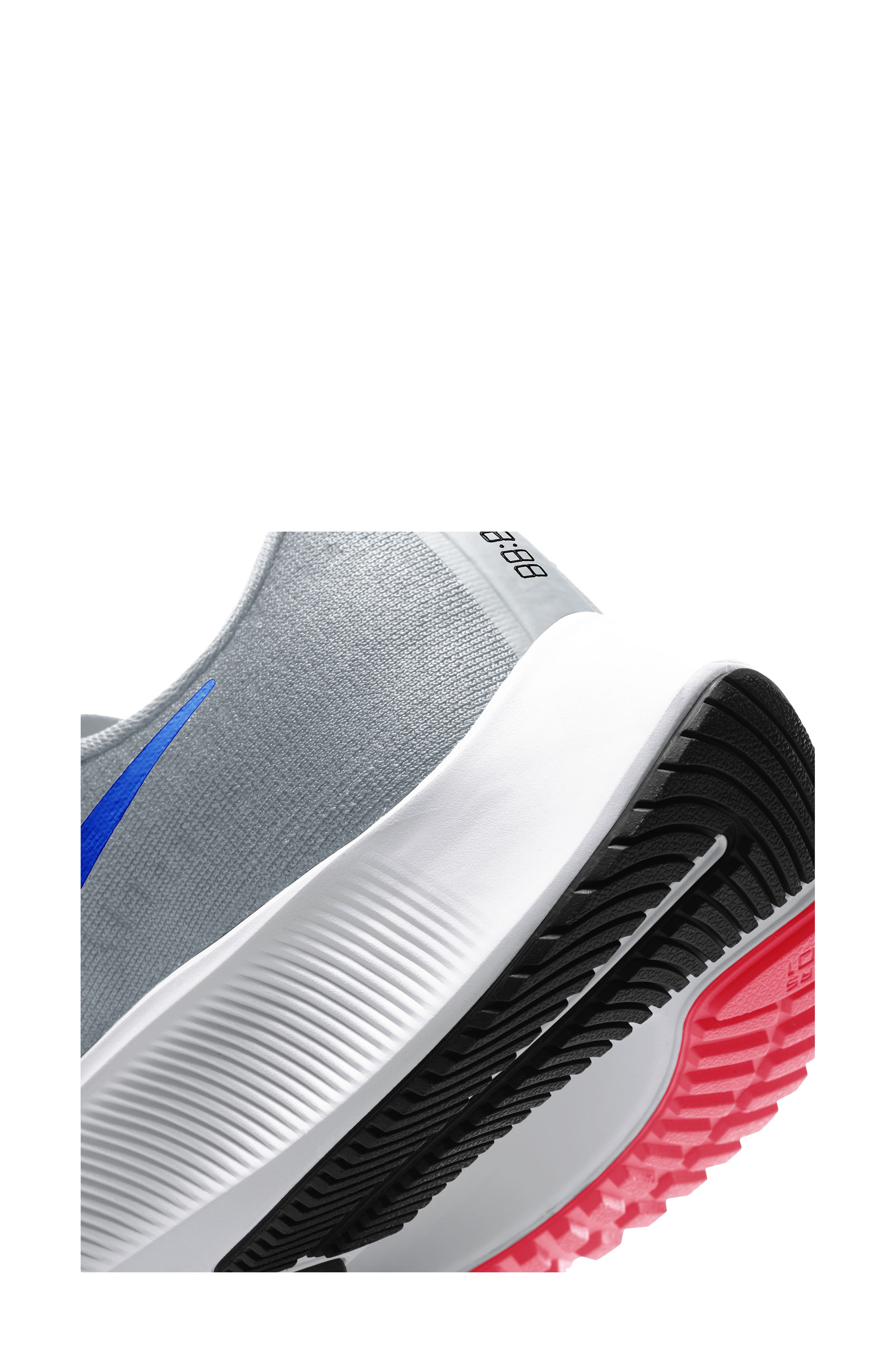 Air Zoom Pegasus 37 Running Shoe, Alternate, color, PLATINUM/ GREY/ CRIMSON/ BLUE