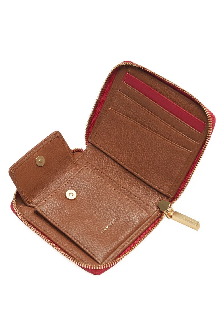 5 North Wallet, Alternate, color, MAHOGANY/ BRUSHED GOLD