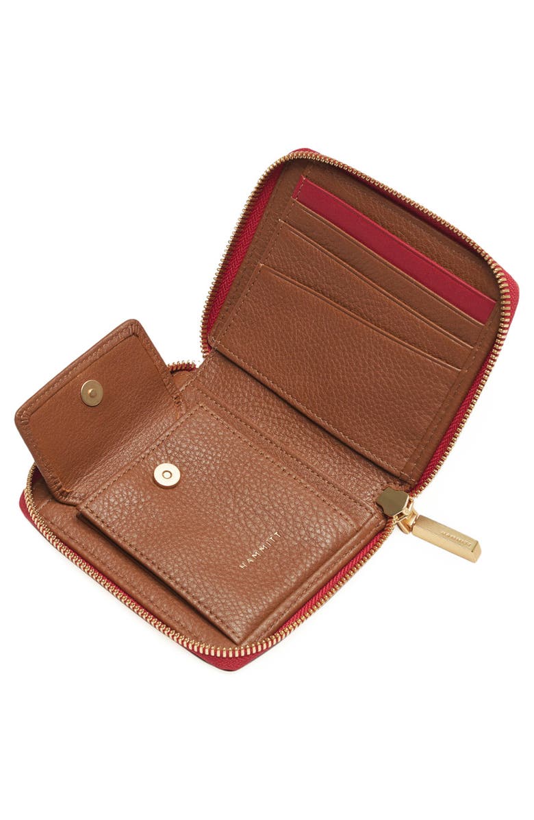 HAMMITT 5 North Wallet, Alternate, color, Mahogany/ Brushed Gold