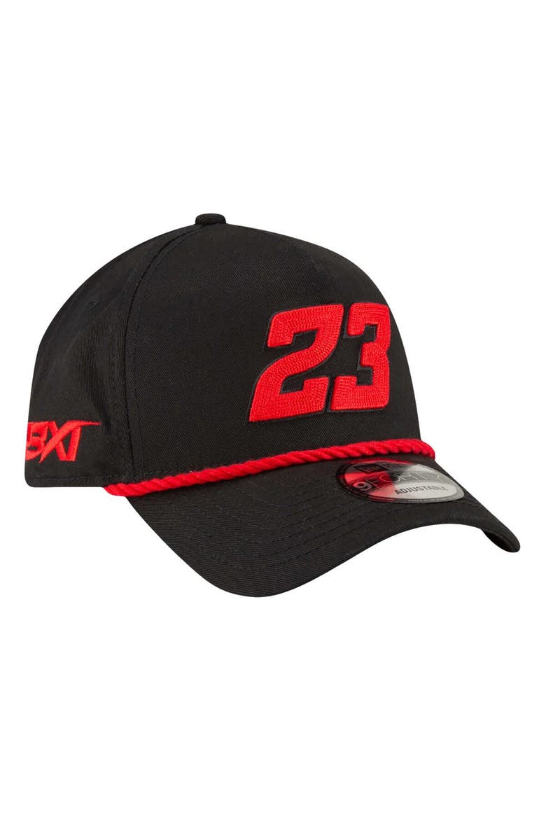 Men's New Era  Black Bubba Wallace Rope A-Frame 9FORTY Adjustable Hat, Main, color, Black