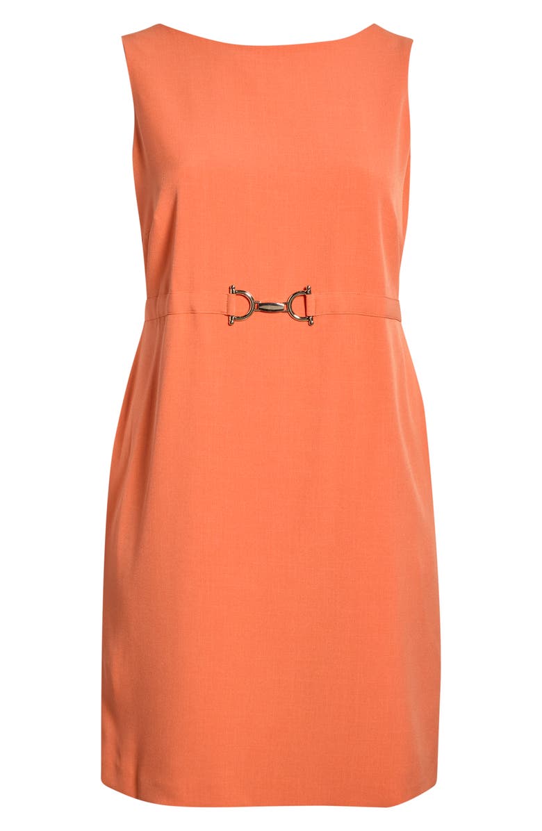 KASPER Buckle Belted Sheath Dress, Main, color, Mandarin