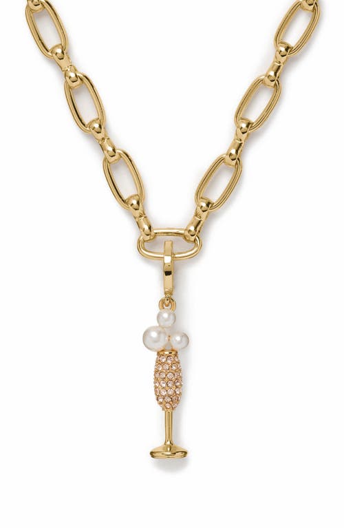 Kate Spade New York Champagne Charm Pendant Necklace In Gold