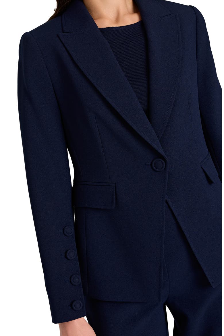 One-Button Blazer, Alternate, color, DEEP NAVY