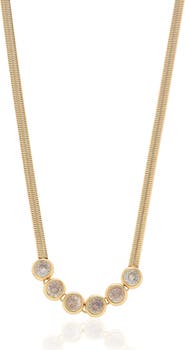 Ettika Crystal Snake Chain Frontal Necklace