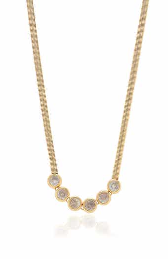 Ettika Crystal Snake Chain Frontal Necklace