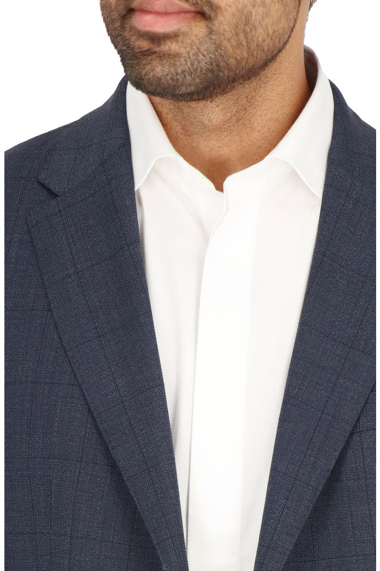 Navy Windowpane Check Stretch Wool Sport Coat, Alternate, color, NAVY WINDOWPANE