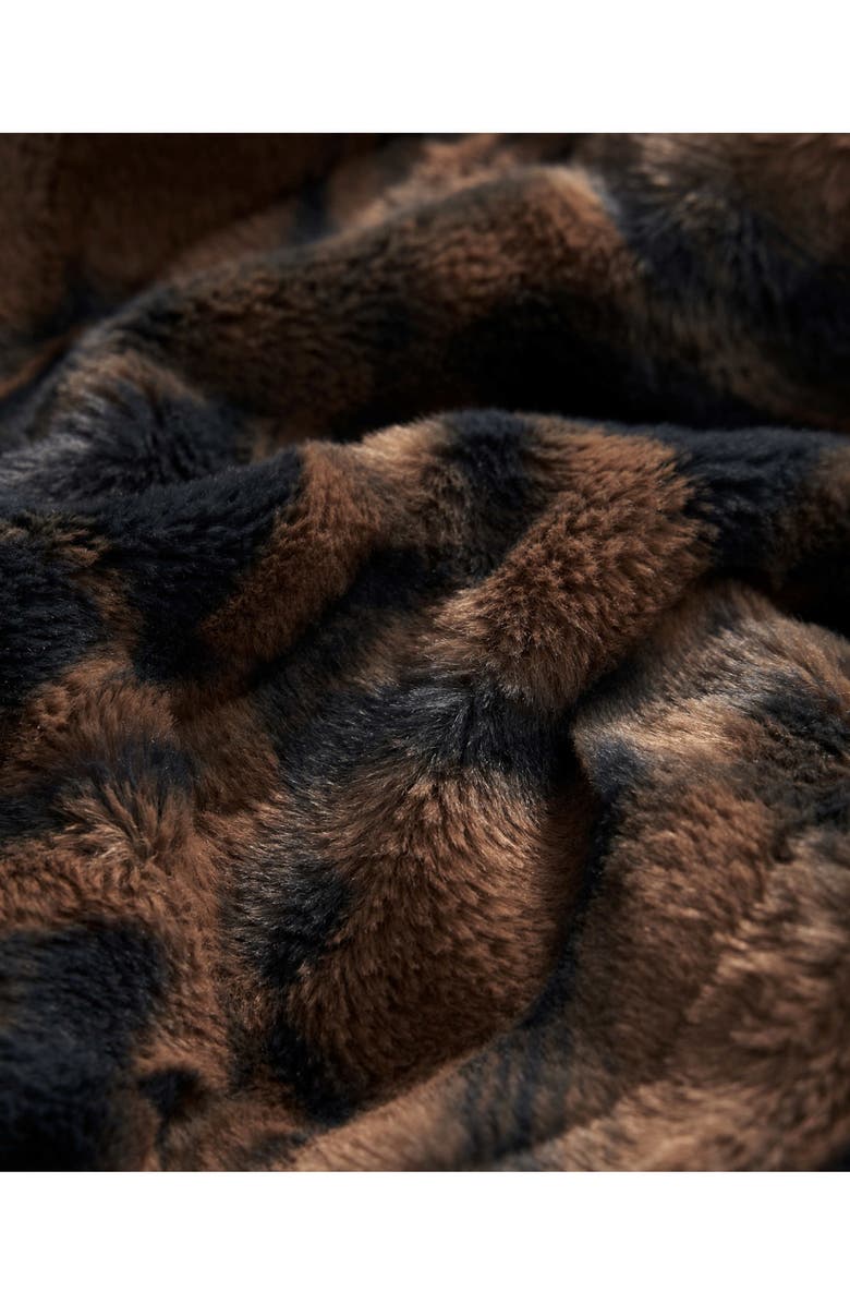 Nine West Print Embossed Oversize Blanket, Alternate, color, Cocao Nibs Brown