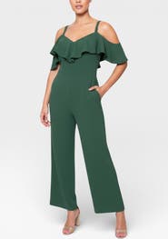 RACHEL Rachel Roy Marcella Off the Shoulder Ruffle Jumpsuit