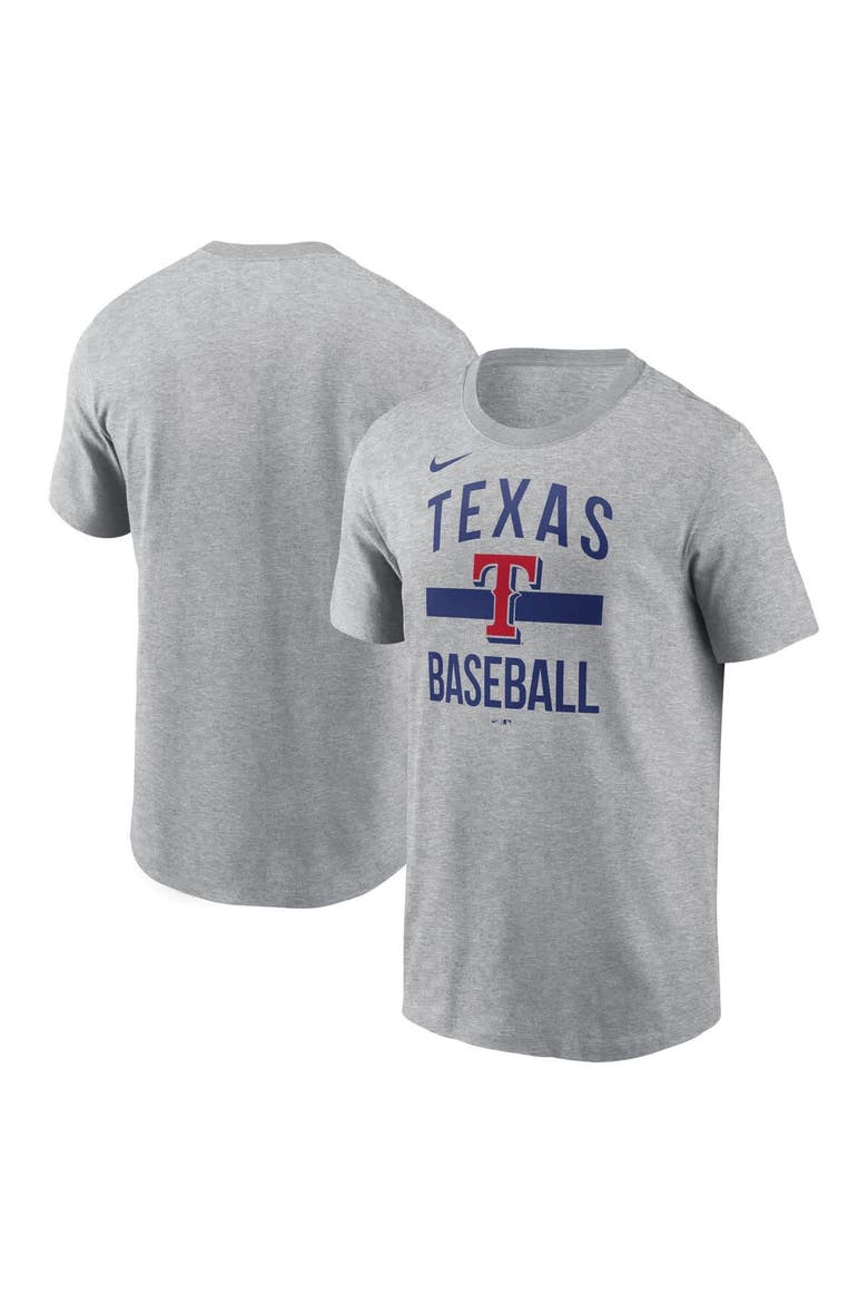 Men's Nike  Heather Gray Texas Rangers Arched T-Shirt, Main, color, Heather Gray