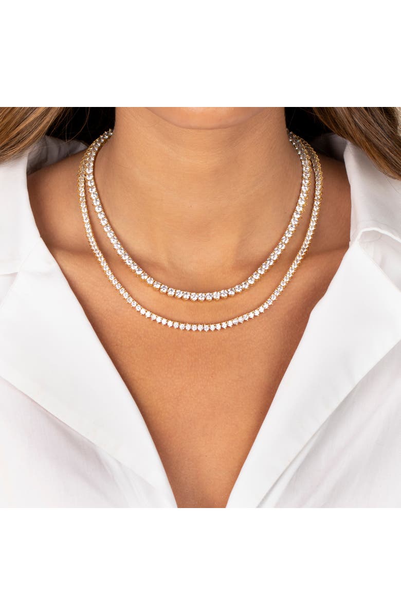 BY ADINA EDEN Three Prong Tennis Necklace, Alternate, color,