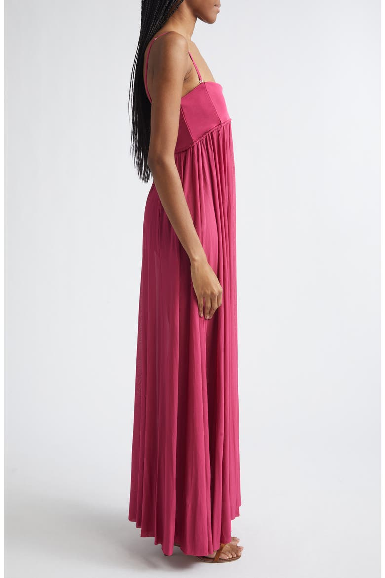 Luna Jersey Bandeau Gown, Alternate, color, FUCHSIA